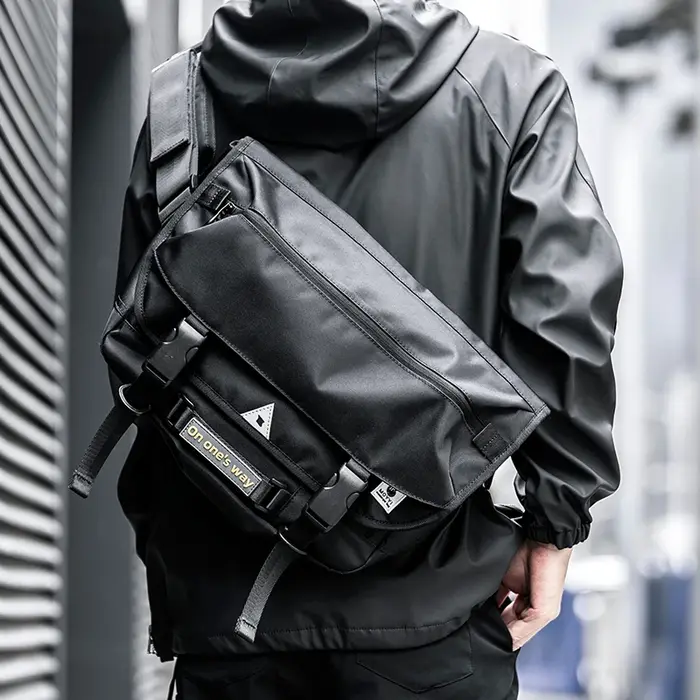 Grand sac à bandoulière étanche pour hommes, sacs de messager, sacs multicouches, conception antivol