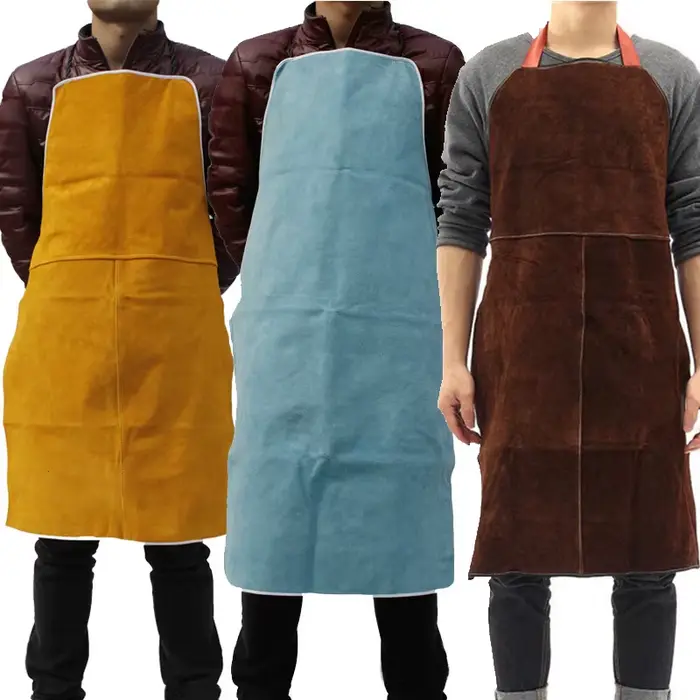 Tablier de soudage en cuir de vachette protection anti-projection pour soudeurs professionnels et amateurs occasions de travail et cadeaux de qualité