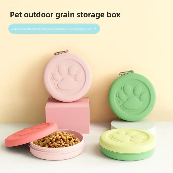 Bol de nourriture pour chien portable en plein air pour animaux de compagnie