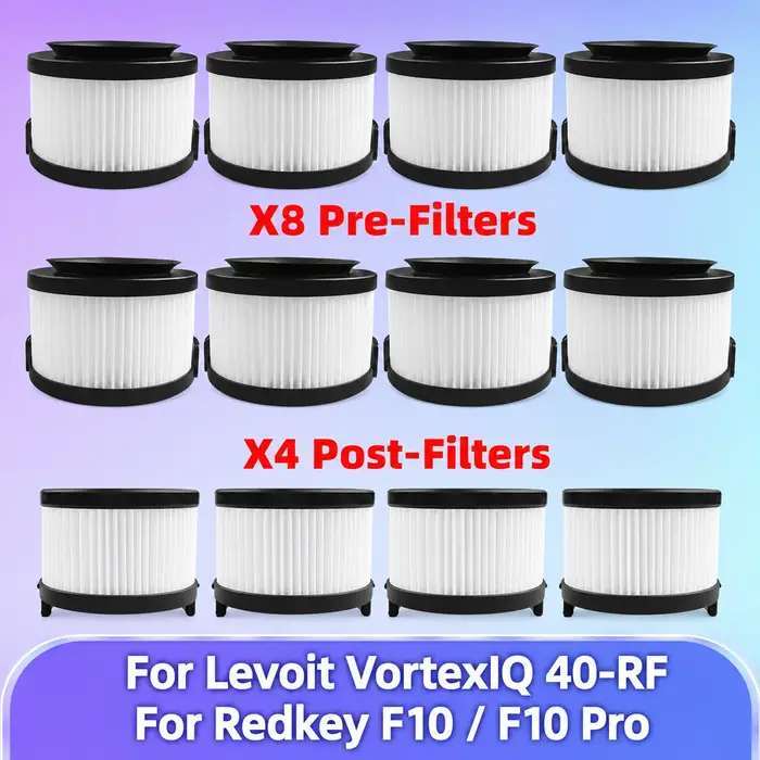 Filtres d'aspirateur OSSIEAO en ABS plastique compatibles avec Redkey F10 F10 Pro et Levoit VortexIQ 40-RF pour une maison propre et saine