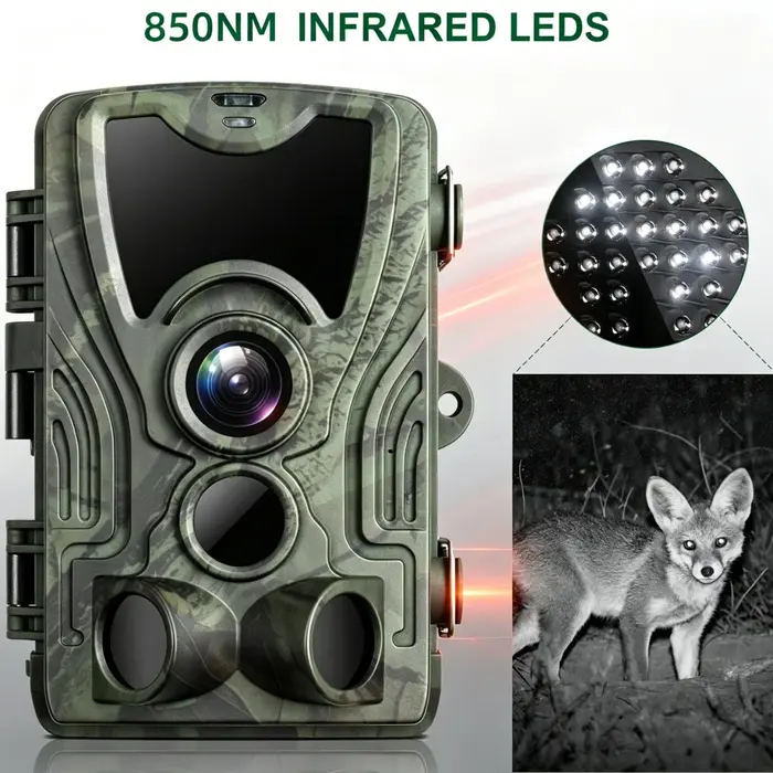 Caméra de chasse 20MP avec vision nocturne étanche IP65 pour observation de la faune et suivi scientifique