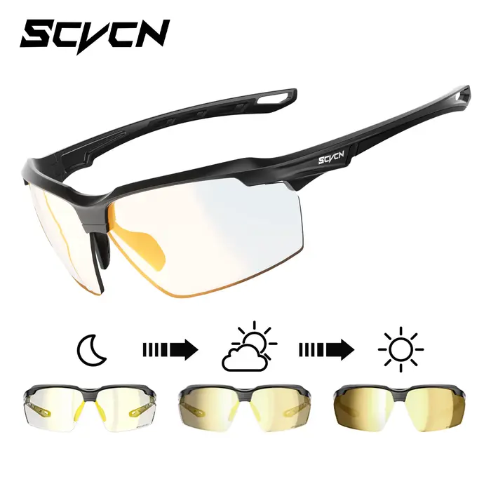 Lunettes photochromiques cyclisme VTT running - UV400 hommes femmes sports extérieurs