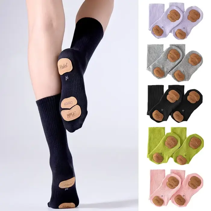 Chaussettes de Yoga de danse moderne antidérapantes pour filles, femmes et hommes, chaussettes de Ba