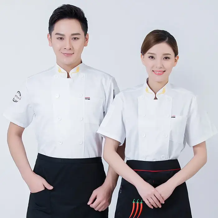 Vêtements de travail pour chef de cuisine, vêtements d'été à manches courtes, vêtements pour hôtel, 
