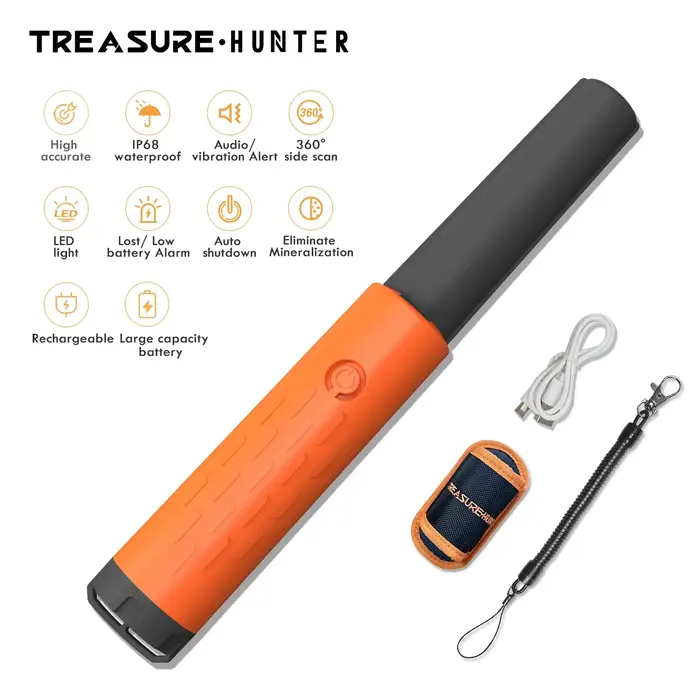 Treasure Hunter – détecteur de métaux portatif 1300mAh, pointeur Pinponter, détecteur d'or, étanche,