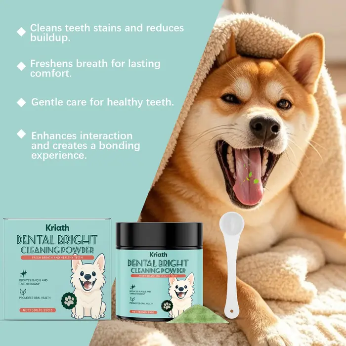 Poudre de nettoyage des dents pour chien