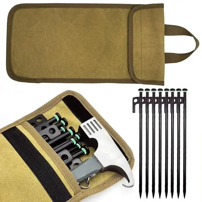 Sac de rangement en toile lavée pour piquets de tente et équipements de camping pour les aventuriers en plein air occassions spéciales