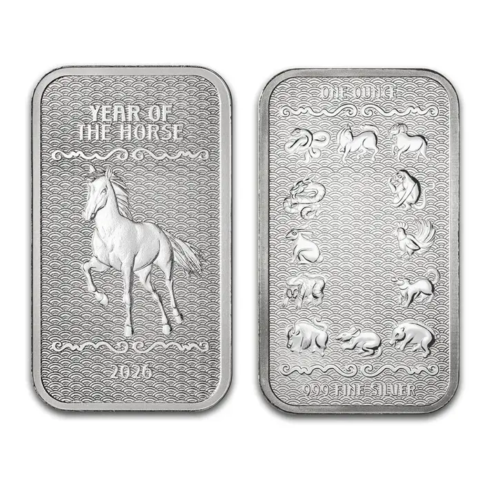 Nouvelle barre d'argent plaquée argent de 1 once
