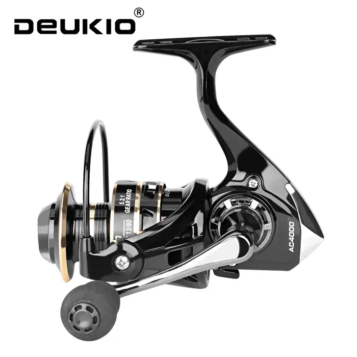 Moulinets de pêche Spinning 12KG Max glisser Carrete de pesca 5.2:1 poignée en métal moulinet de pêc