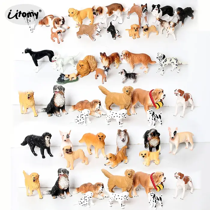 Figurines d'action de la famille des chiens pour enfants