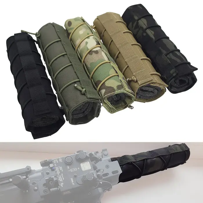 Housse de protection pour silencieux, Camouflage tactique, 7 pouces/18cm, housse de protection pour 