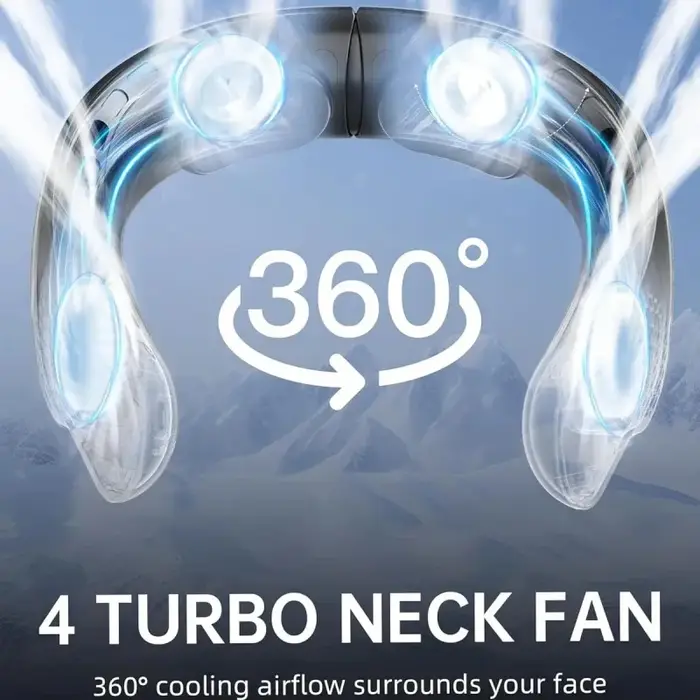 Ventilateur de Cou USB à Noyau Facades, Turbine au Design Sans Vanité, Facile à Contrôler et à Trans