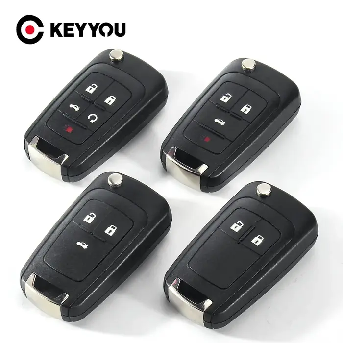 KEYYOU – coque de clé télécommande pliante, 10 pièces, pour Chevrolet Cruze Epica Lova Camaro Impala