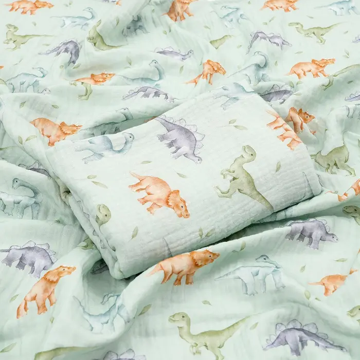 Kangobaby # Ma vie douce #   Couverture en mousseline 100% coton pour bébé, serviette de bain pour b