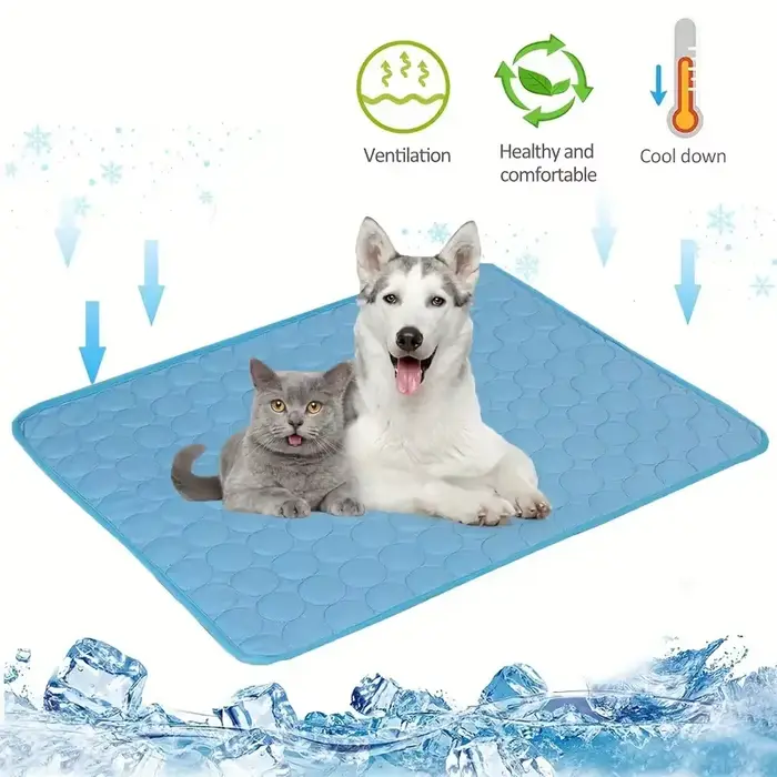 Tapis rafraîchissant pour chien lit d'été pour animaux de compagnie extra large pour petits et grands chiens accessoire pour animaux couverture durable pour chat coussin de glace pour chat occasions spéciales été