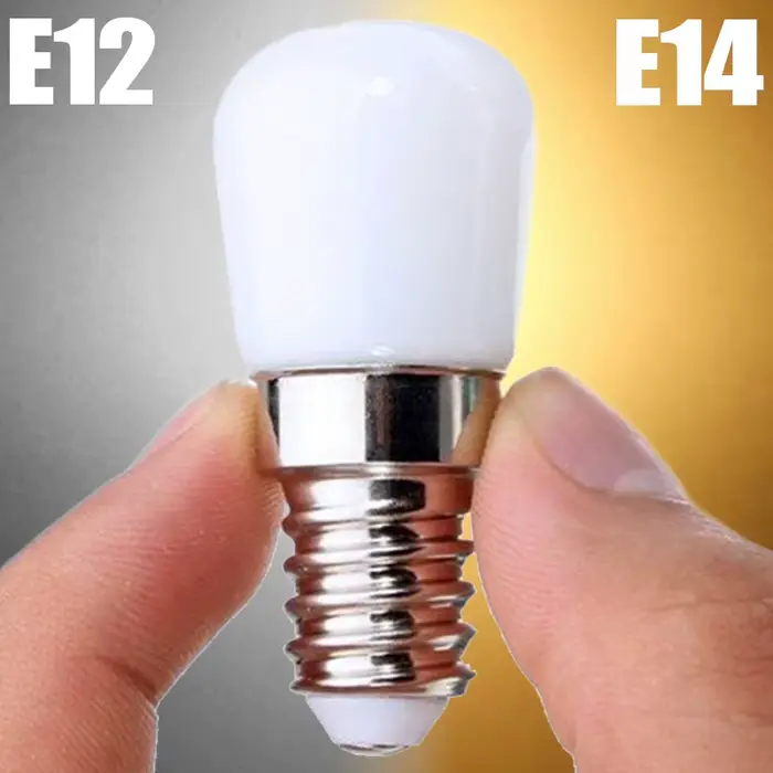 10/2 pièces E14 E12 220V ampoule LED lampe de réfrigérateur Mini veilleuse réfrigérateur armoire aff
