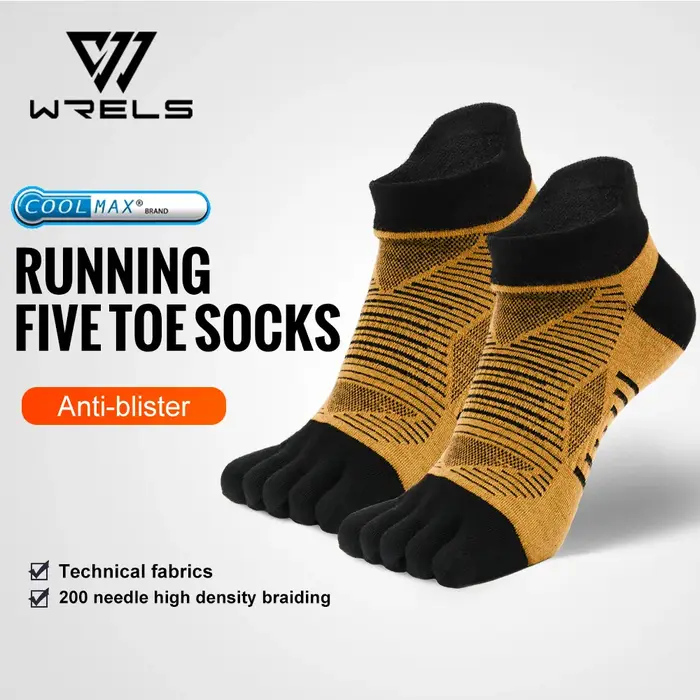 Chaussettes cinq doigts COOLMAX performance sport athlétique évacuation humidité séchage rapide