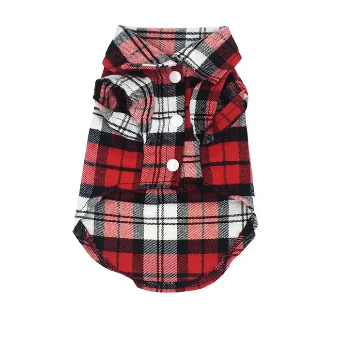Chemises pour chiens Style britannique Plaid vêtements pour chiens de compagnie pour petits chiens c