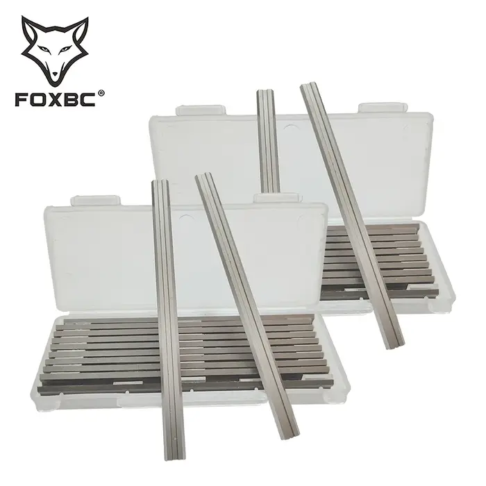 FOXBC 20 pièces 82mm lames de raboteuse électrique couteaux de raboteuse à bois réversibles pièces d