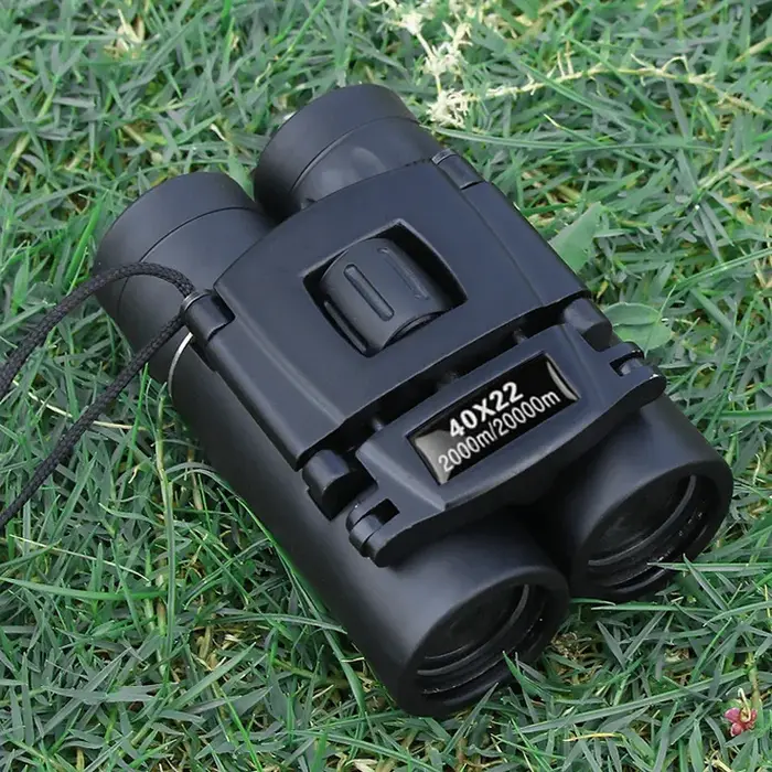 Jumelles puissantes 40x22 HD 2000M longue portée pliables mini télescope BAK4 FMC optique chasse sport