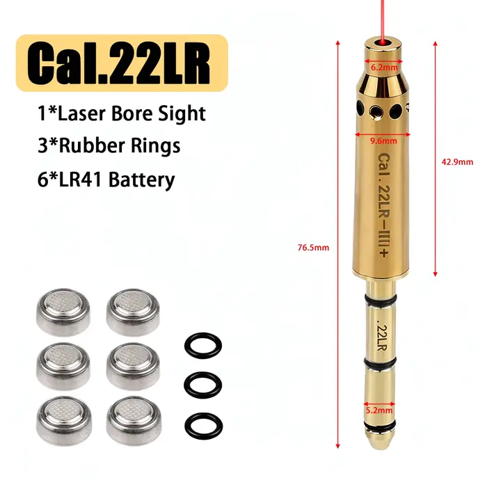 9mm 38SPL 22LR 12GA CAL177 7mm 6.5mm entraînement balle alésage vue Laser à commande vocale double u