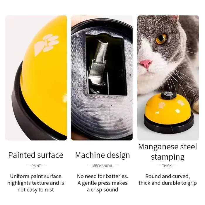 Jouets pour animaux de compagnie cloche pour chiens chat formation jouet interactif appelé dîner petites cloches empreinte anneau formateur rappel d'alimentation pour Teddy