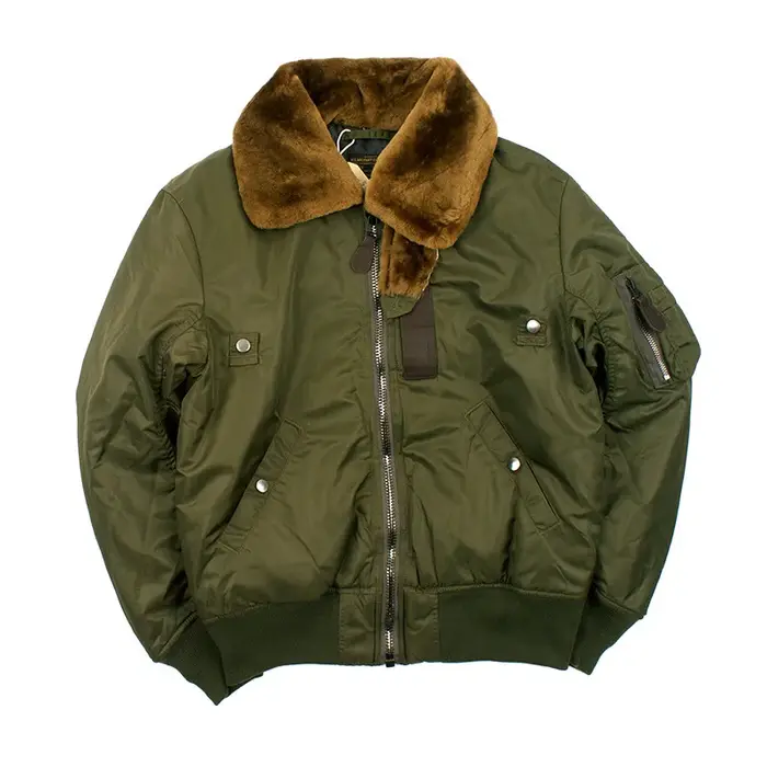 Veste de B-15 de l'armée de l'air avec col amovible, poignées volantes, camping en plein air, saut, 