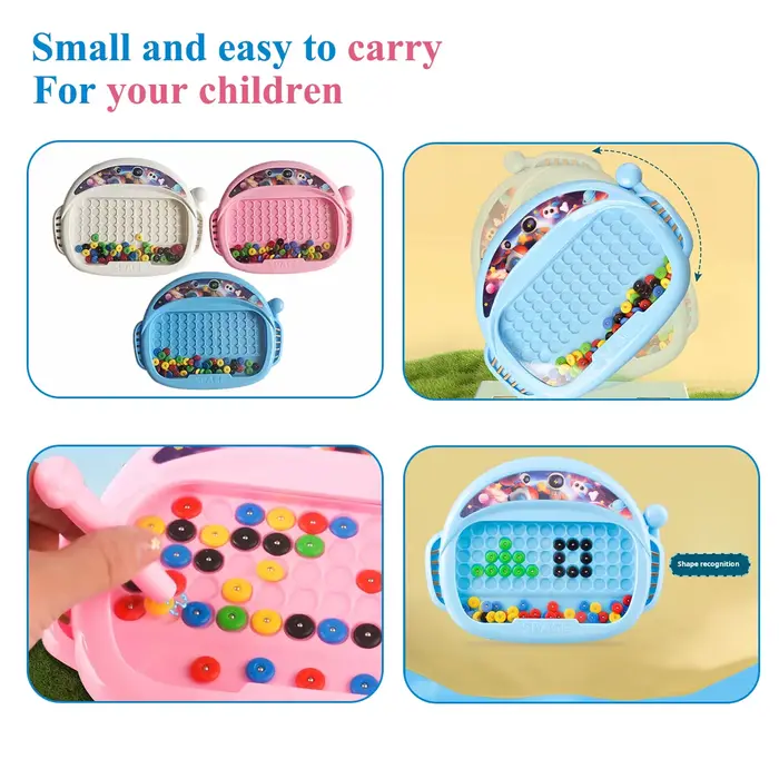 Tableau magnétique pour enfants avec stylo et perles, jouet de dessin, cadeau Montessori, garçons et