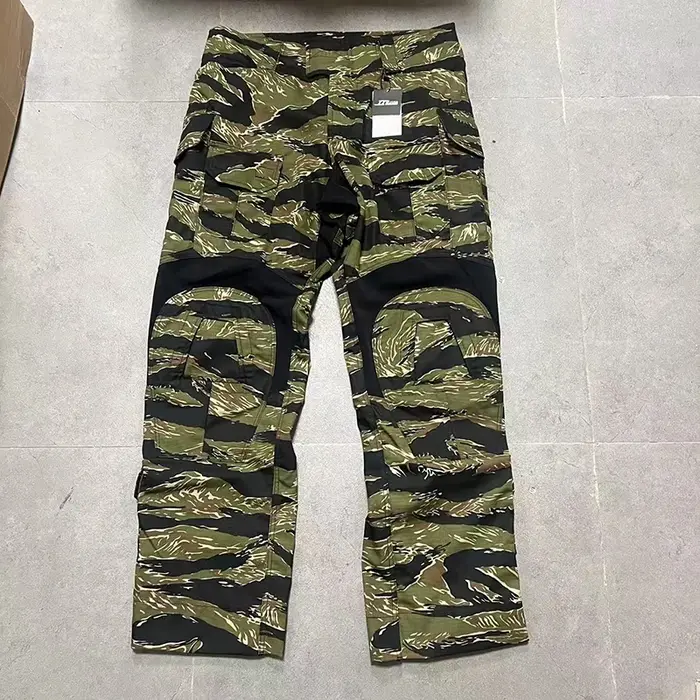 Pantalon de combat GENS anti-déchirure pour sports de plein air, pantalon de chasse camouflage tigre