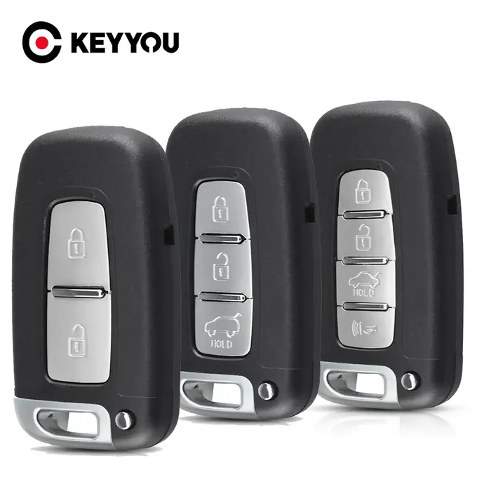 KEYYOU 2/3/4 boutons coque de clé télécommande de voiture intelligente pour Hyundai IX35 Sonata 8 El