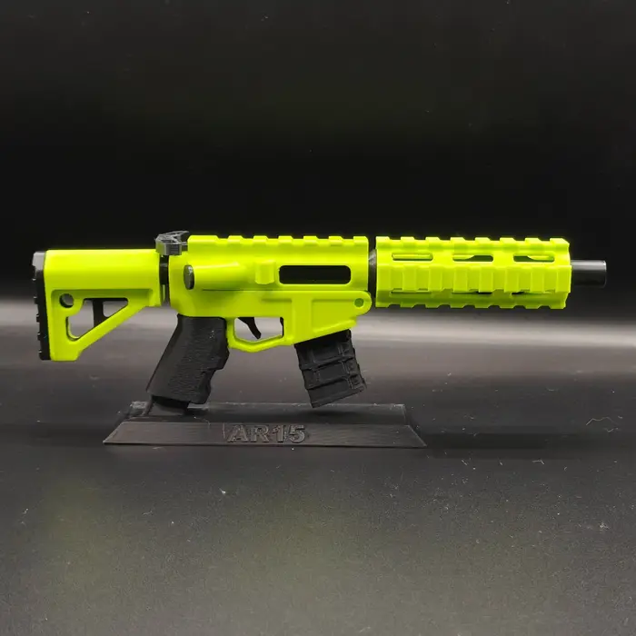 Fusil de poche AR-15 / M4 – Modèle imprimé en 3D, démontable, à action par tirage de la gâchette, jo