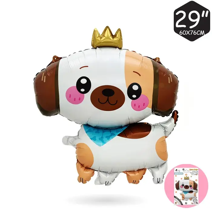 Ballons en aluminium chat et chien de dessin animé, ballons animaux mignons pour enfants, garçons, f