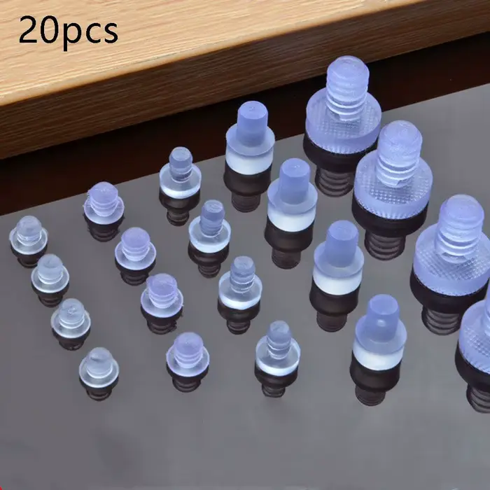 Bouchons de trou de vis en caoutchouc transparent, anti-collision, pare-chocs de porte d'armoire int