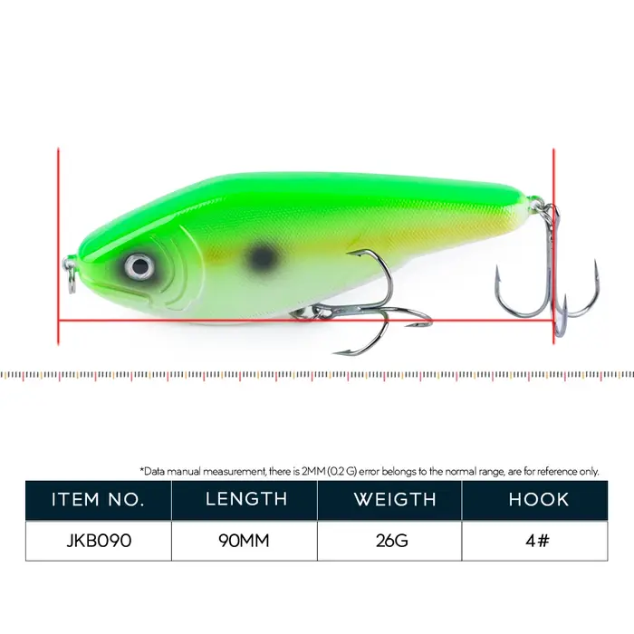 Nouvelle Leurre de Pêche Hanlin Glide Jerkbait 90mm/26g – Leurre Populaire pour Brochet, Crankbait, 