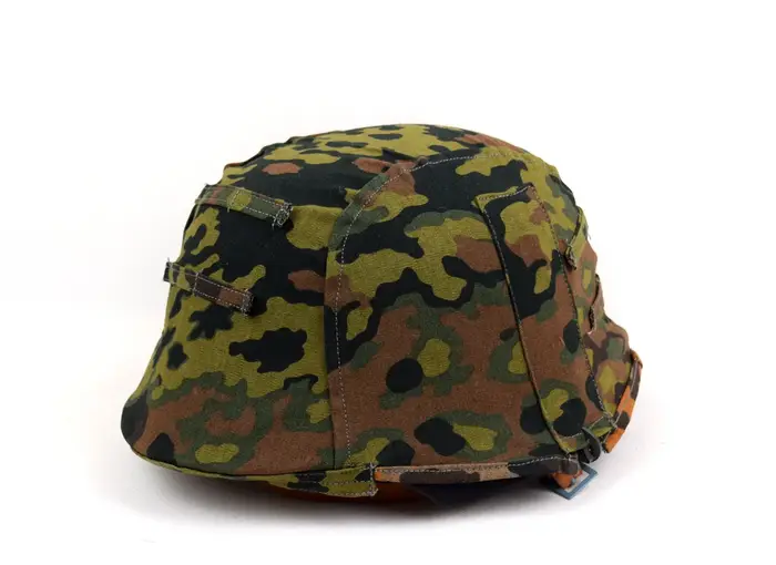 Housse réversible pour casque allemand M35 printemps/automne - Camouflage chêne pour chasse traditionnelle