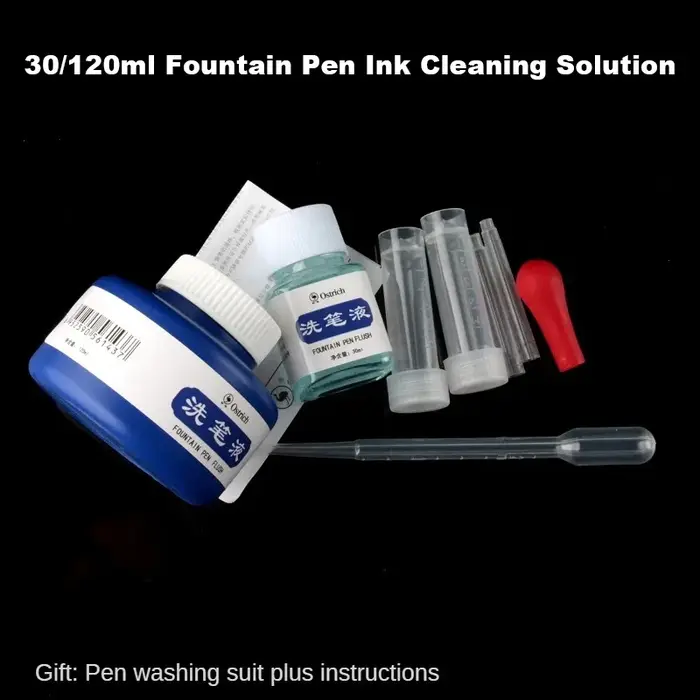 Solution de nettoyage d'encre pour stylo plume éliminant taches d'encre et bavures pour stylos plume occasionnels ou professionnels