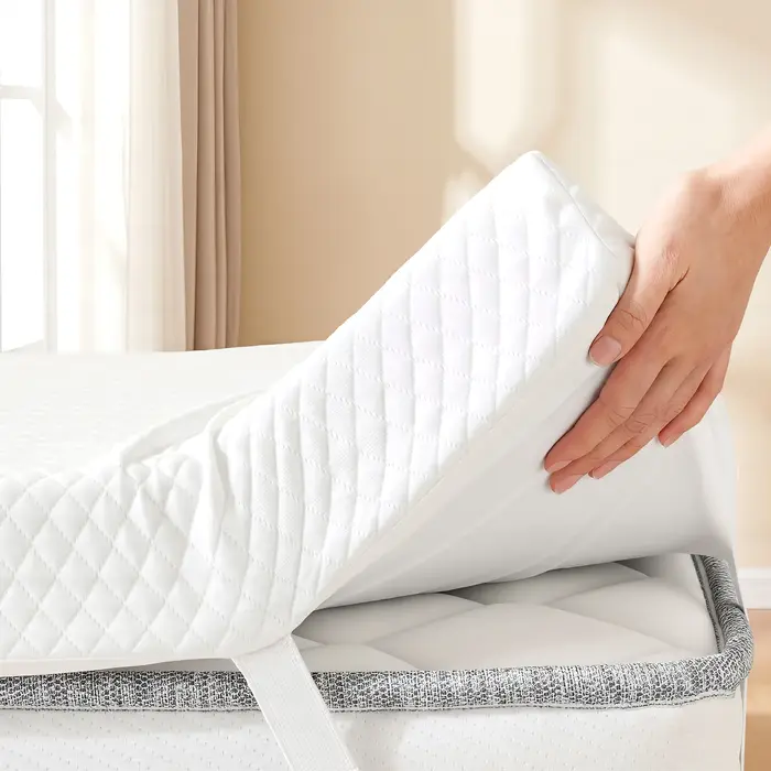 Surmatelas MCQ de 3 pouces avec housse amovible douce, mousse à mémoire de forme épaisse infusée de 