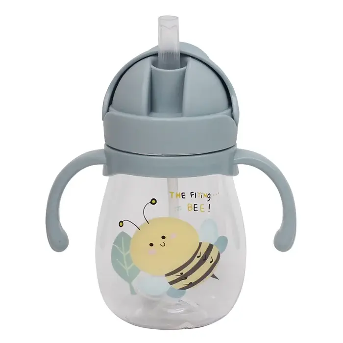 Tasse d'eau en paille pour bébé, mignonne, Anti-étouffement, pour enfants de la maternelle, avec bou