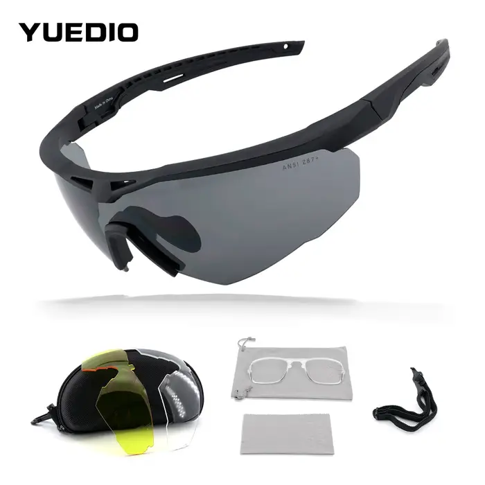 Nouvelles lunettes de tir tactiques 3 lentilles pour sports outdoor militaires anti-vent et poussière