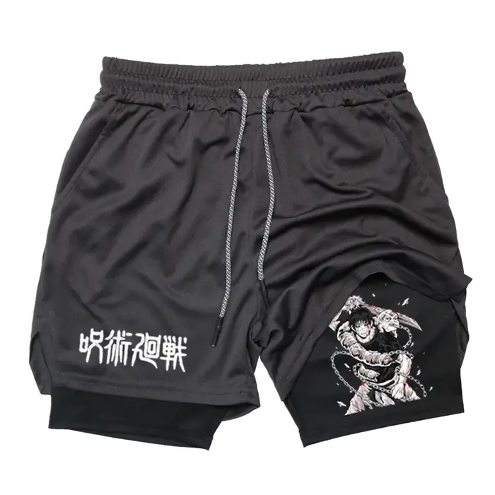 Short de Performance Anime Toji imprimé hommes GYM Shorts de Sport décontractés entraînement course 