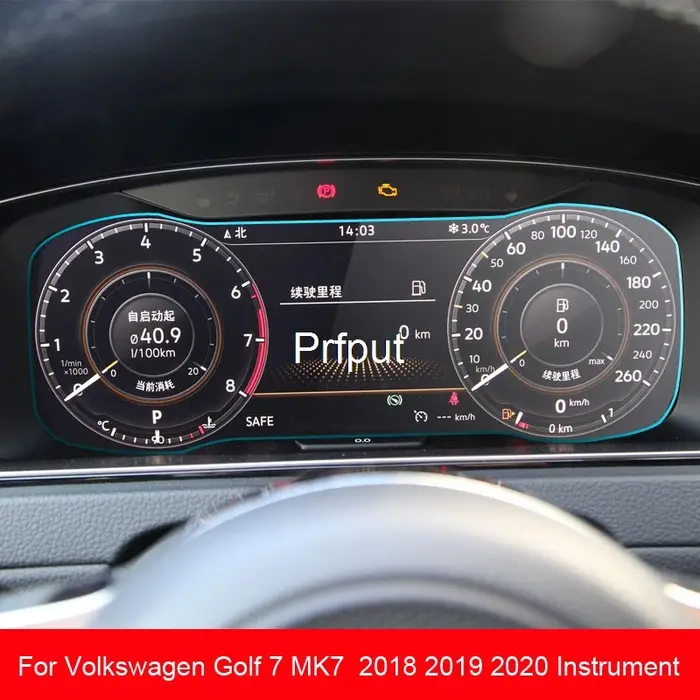 Film de protection en verre trempé pour Volkswagen Golf 7 MK7 2018 2019 2020, membrane de tableau de