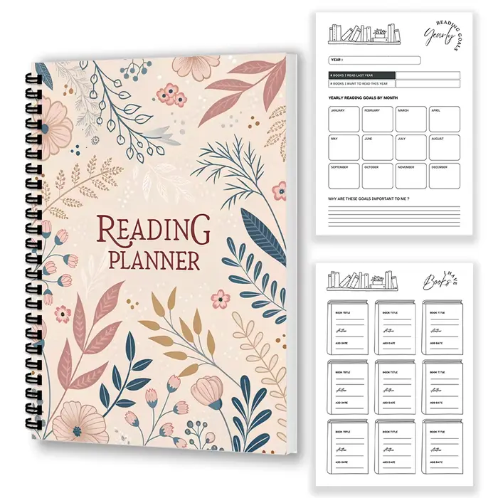Journal de lecture pour amoureux des livres suivre progression et noter impressions cadeau occasion spéciale