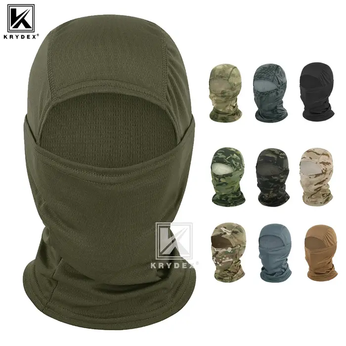 KRYDEX Tactical Face Mask Balaclava Camouflage Full Head Wrap Quick Dry Neck Gai