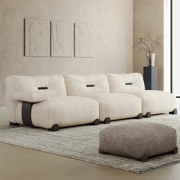 Réplique de canapés de salon doux, Design d'accent, esthétique, en bois, Vintage, luxe, Divani Da So