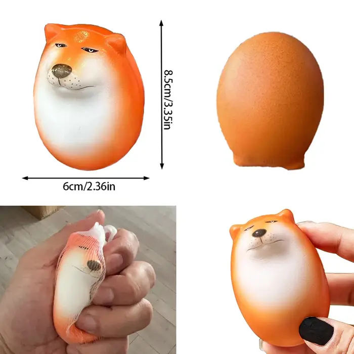 Dessin animé Shiba Inu chien oeuf Figure soulagement du Stress poupée Mochi Squishy jouets idiot hilarant Fuuny cadeaux bureau décor à la maison fournitures