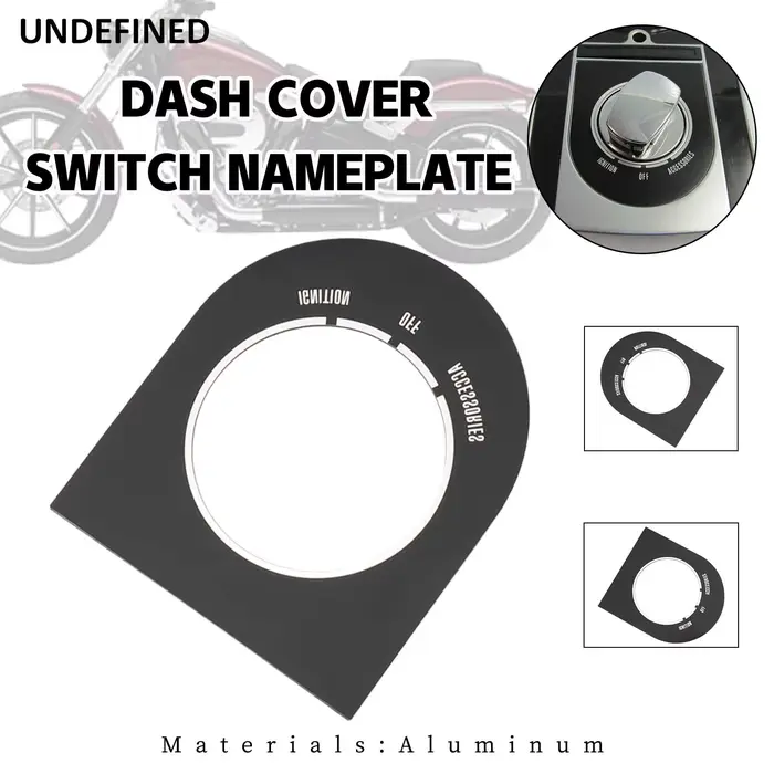 Plaque signalétique de commutateur de couverture de tableau de bord de moto, convient pour Harley So