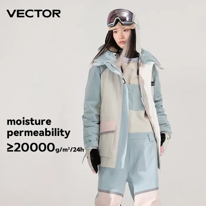 VECTOR-Veste de ski coupe-vent imperméable pour homme et femme, doudoune de sport de plein air, mant