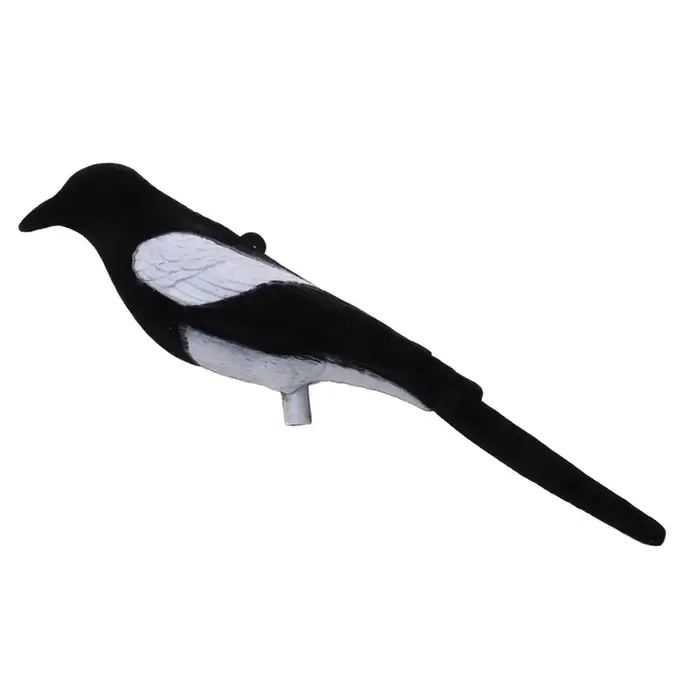 Leurre pie complète taille réelle pour piège Larsen - Appât chasse oiseaux - Décoration jardin