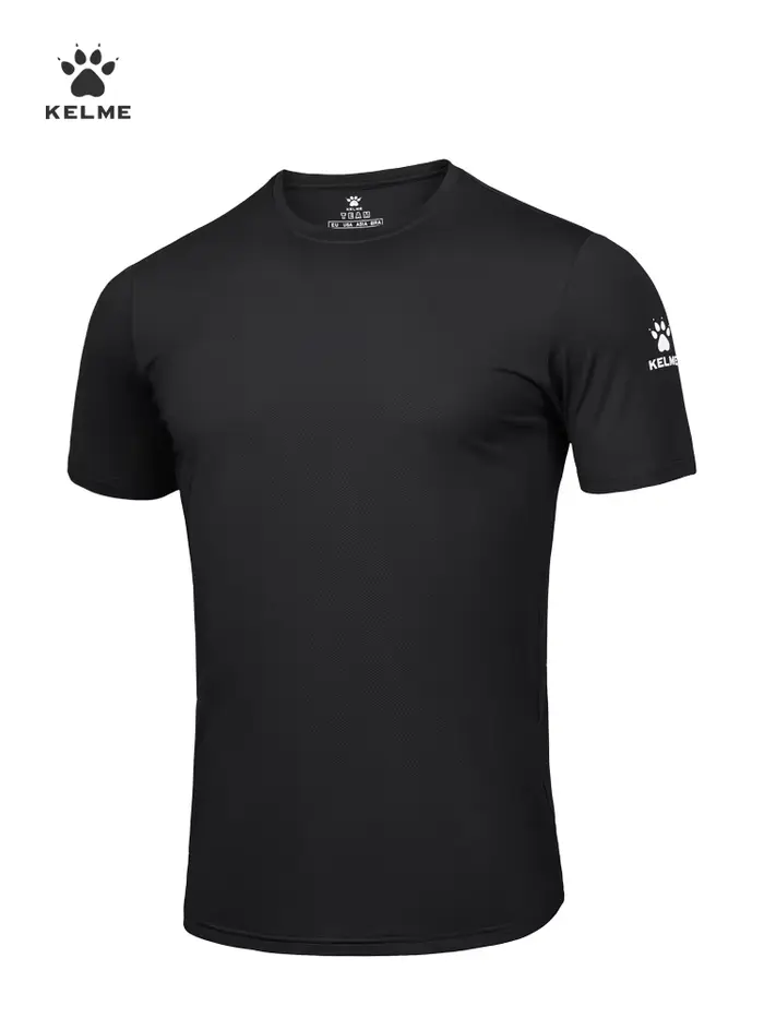 KELME homme T-shirt course entraînement exercice collants de sport col rond glace soie respirant Fit