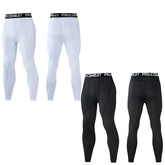 Leggings hommes collants de course de gymnastique hommes pantalons de Compression Fitness Jogging pa